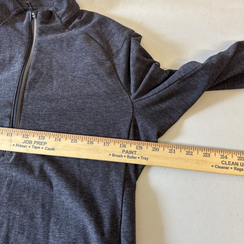 Lululemon Surge Warm 1/2 Zip Heathered Black Pullover Activewear Size M Mens - Picture 8 of 11